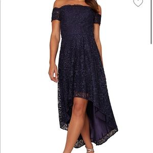 Navy high-low formal dress